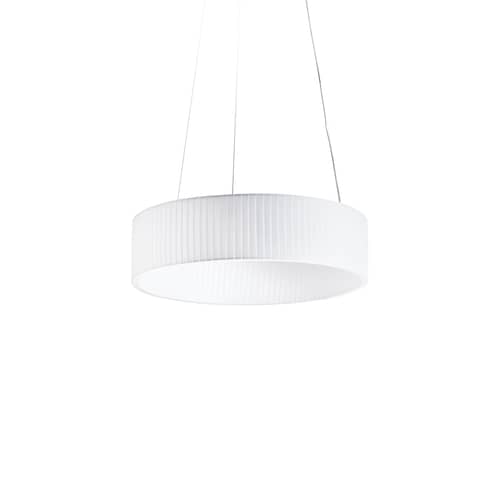Sospensione Ronde tessuto bianco / LED - Ø 60 cm - Dix Heures Dix - Ø 60 cm / Tessuto Bianco - Alluminio, Tessuto acrilico plissettato
