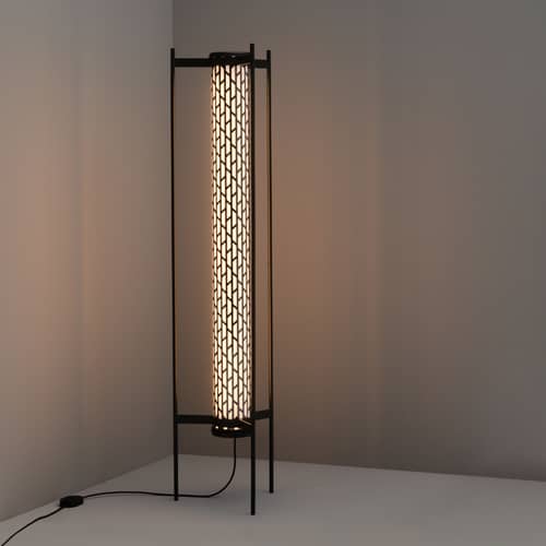 Stehleuchte Belleville LED metall schwarz / H 154,5 cm - SAMMODE STUDIO - Kohle - Aluminium, bemalter Stahl, Polykarbonat