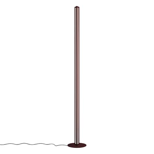 Stehleuchte Chiaroscura metall rot / H 183 cm - Aluminium - Foscarini - Dunkelrot - klarlackbeschichtetes Aluminium, PMMA