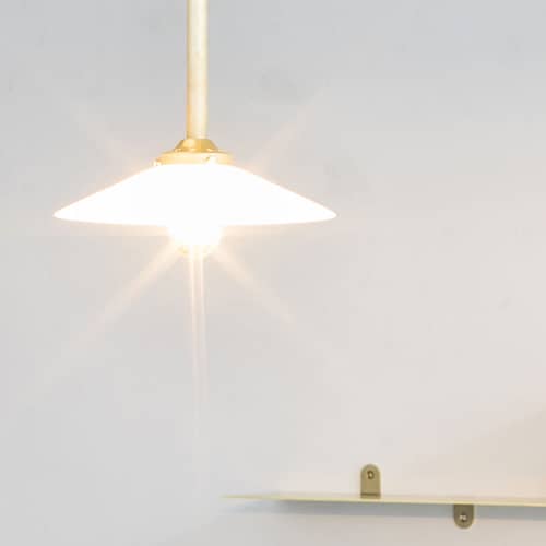 Plafonnier Ceiling Lamp n°3 métal or / H 60 x L 40 cm / Seconde vie - valerie objects - Laiton - Acier, Verre