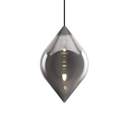 Suspension Flare Top LED verre argent - Tom Dixon - Top / Argent miroir - Verre borosilicaté