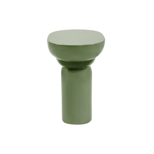 Table d’appoint Babka  vert / 55 x 32 x H 50 cm - Fibre de verre - POPUS EDITIONS - Vert - Fibre de verre laquée