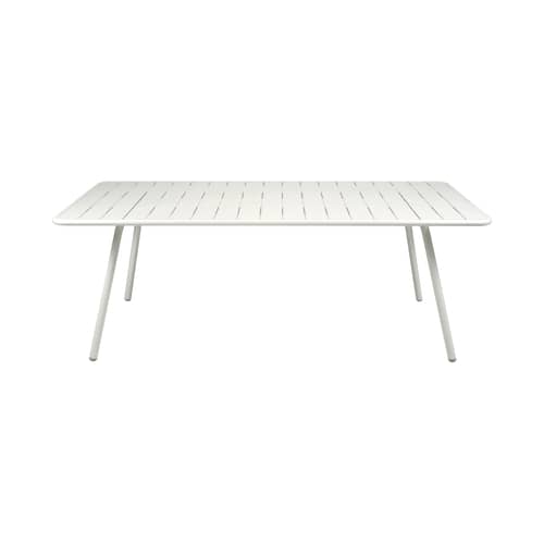 Table rectangulaire Luxembourg métal blanc / 207 x 100 cm - 8 à 10 personnes - Fermob - Blanc - Aluminium laqué