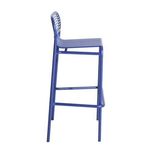 Tabouret de bar Week-End métal bleu / Aluminium - H 80 cm - Petite Friture - Bleu - Aluminium thermolaqué époxy