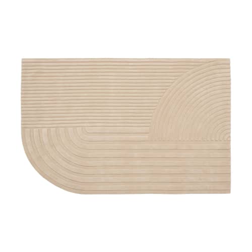 Tapis Relevo rose / 170 x 240 cm - Tufté main - Muuto - Rose pâle - Laine de Nouvelle-Zélande