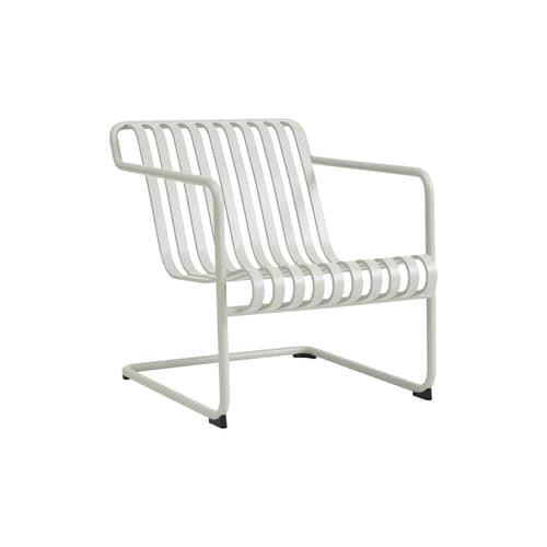 Fauteuil bas Palissade Cantilever Lounge métal gris - Hay - Gris argent - Acier thermolaqué