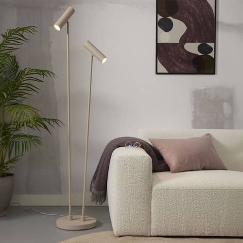 Havana Floor lamp metal beige / 2 adjustable Lampshades - It\'s about Romi - Sand - Iron