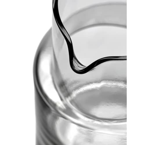 Karaffe Inner Circle glas grau / 75 cl - Glas - valerie objects - 75 cl / Rauchgrau - Glas