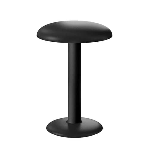 Lampe sans fil rechargeable Gustave LED métal noir / Ø 16 x H 23 cm / Seconde vie - Flos - Noir Smooth mat - Aluminium