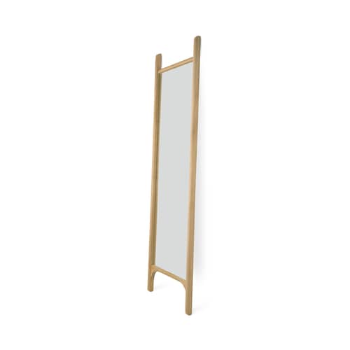 Miroir à poser PI bois naturel / 55 x 190 cm - Ethnicraft - 55 x 190 cm - Chêne massif huilé, Verre
