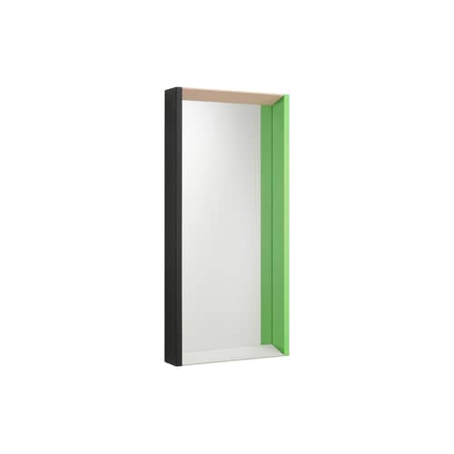Miroir mural Colour Frame - Medium / 91 x 48 cm - Vitra - Vert / rose - Frêne laqué, Verre