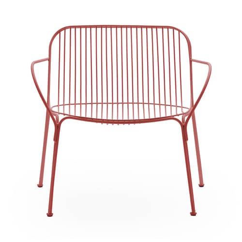 Poltrona bassa HiRay metallo rosso / Metallo - Kartell - rosso ruggine - Acciaio galvanizzato verniciato