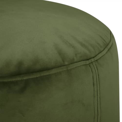Pouf Point Velvet / Velours recyclé - Ø 50 cm - Fatboy - Vert profond -  Micro-billes EPS, Mousse, Velours polyester recyclé