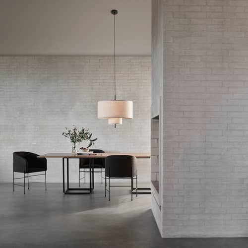 Suspension Margin / Ø 68 x H 44,5 cm - NEW WORKS - Beige - Acier, Tissu
