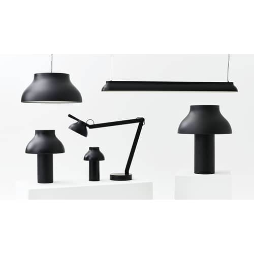 Suspension PC Linear métal noir / LED - L 120 cm - Hay - Noir - Aluminium