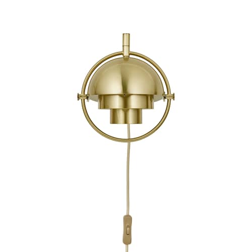 Applique avec prise Multi-Lite métal / Modulable & orientable - Louis Weisdorf, 1972 - Gubi - Laiton - Métal