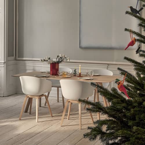 Hay About a chair AAC22 Armchair - white matt varnished oak | Made