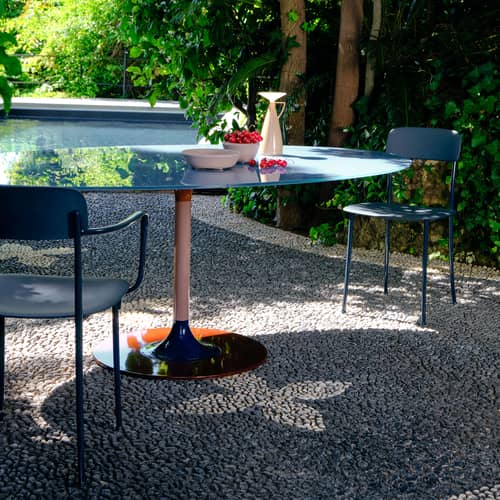 Armlehnstuhl Savoia plastikmaterial blau - Kartell - Blau - bemaltes Aluminium, Technoplymer