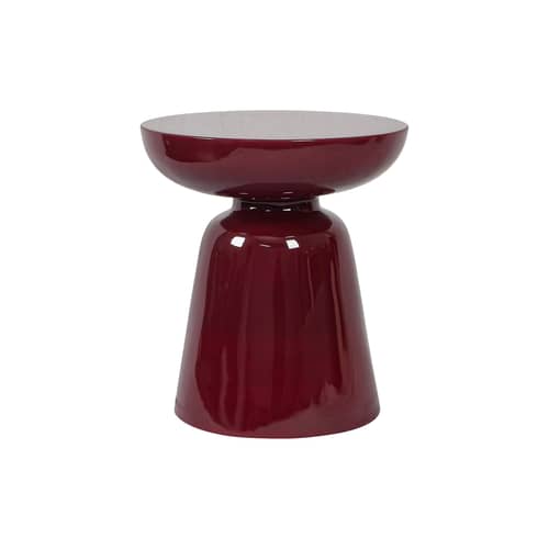 Beistelltisch Cersei corian rot / Hocker – Ø 40 x H 44 cm - NV GALLERY - Bordeaux - Glasfaser