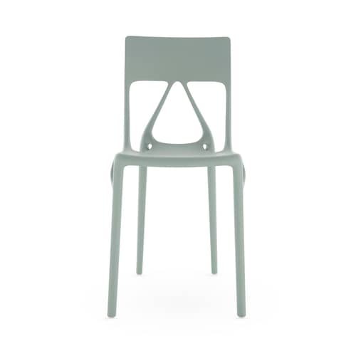 Chaise empilable A.I. Lite plastique vert / Conçu par intelligence artificielle - Recyclé - Kartell - Vert - PMMA recyclé