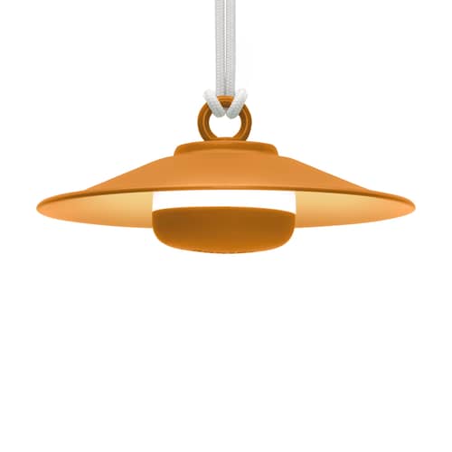 Applique d\'esterno Chap-O metallo arancione / Lampada senza fili - Fatboy - Arancione luminoso - Metallo rivestito