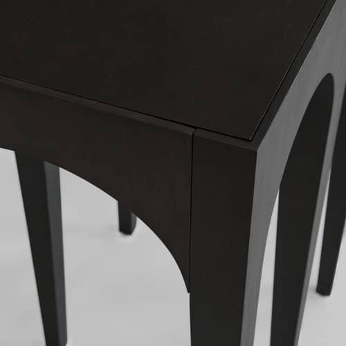 Console Bow Big bois noir / L 114 x P 40 x H 80 cm - 101 COPENHAGEN - Café noir - Chêne massif certifié FSC