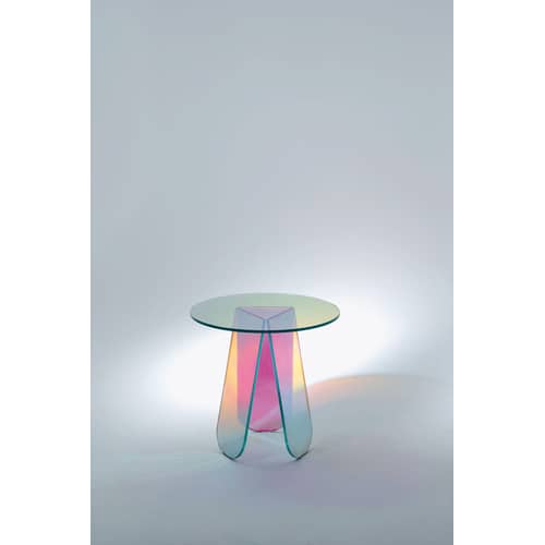 Couchtisch Shimmer glas bunt / Ø 52 x H 45 cm - Glas Italia - Ø 52 / Bunt - Glas