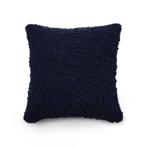 Coussin Bobble bleu / Tissé main - 45 x 45 cm - Tom Dixon - Bleu - Laine bouclée recyclée, Polyester recyclé