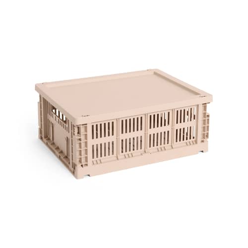 Couvercle  plastique rose / Pour panier Colour Crate Medium 27 x 35 cm - Hay - Rose poudré - Polypropylène recyclé