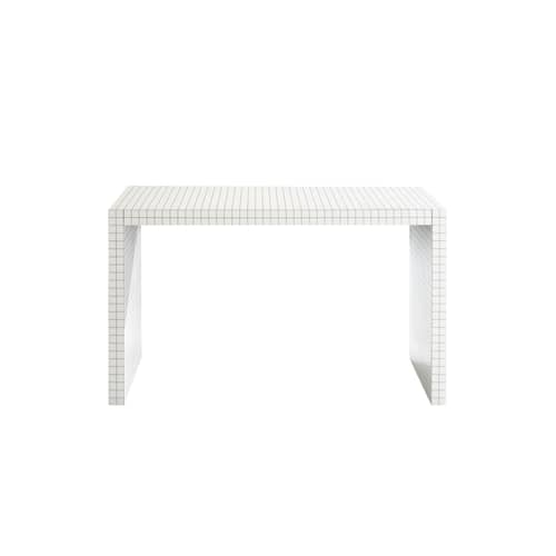 Quaderna 2750 Desk plastic material white / 132 x 54 x H 75 cm - Superstudio, 1972 - Zanotta - White / Black check pattern - Alveolar board, Mdf plastic