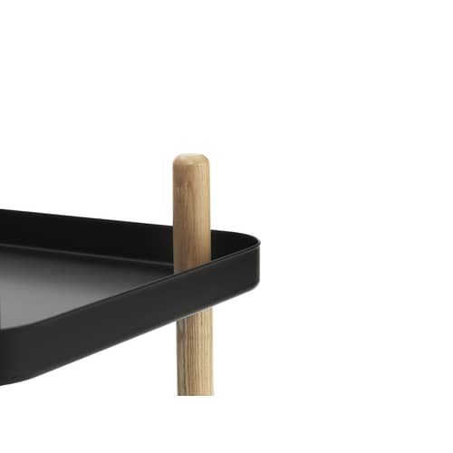 Desserte Block métal noir / 50 x 35 cm - Normann Copenhagen - Noir - Acier, Frêne