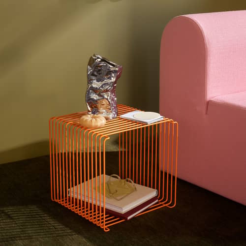 Étagère Panton Wire Tangerine / Edition limitée 100th Anniversary - MONTANA - Tangerine (édition limitée) - Fil d\'acier inoxydable laqué