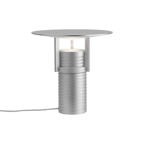 Lampe de table Set LED métal argent / Ø 34 x H 38 cm - Muuto - Aluminium - Aluminium anodisé