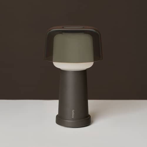 Lampe extérieur sans fil rechargeable Revolve LED marron - Fatboy - Coffee - Aluminium, Polycarbonate
