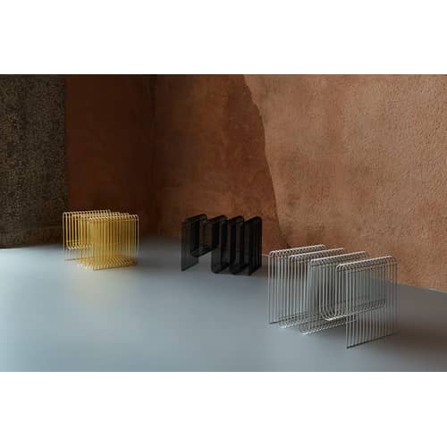 AYTM Curva Magazine holder - silver | Made In Design UK
