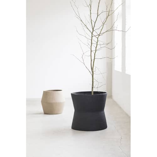 Portavaso Construct carta marrone beige Piccolo / Ø 50 x H 47 cm - Cartapesta - Serax - Ø 50 x H 47 cm / Marrone - Cartapesta, Fibra di vetro