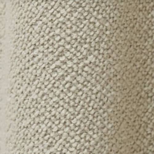 Pouf Palais Royal tissu blanc beige par José Lévy / Ø 65 cm - Exclusivité Made In Design - Lelièvre Paris - Dune (bouclette) / Frêne noir - Frêne laqué, Mousse, Tissu