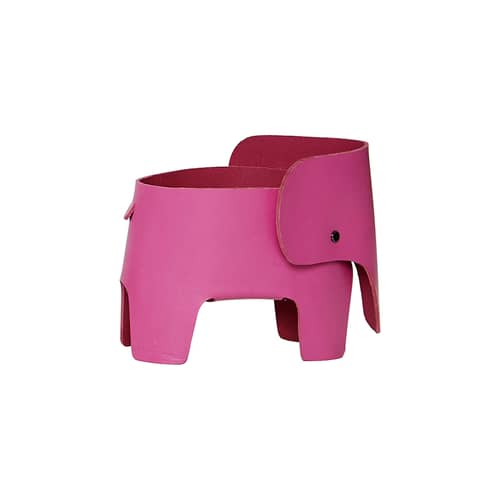 Schnurlosleuchte Elephant leder rosa / Handgemacht in Frankreich - EO - Rosa - Leder