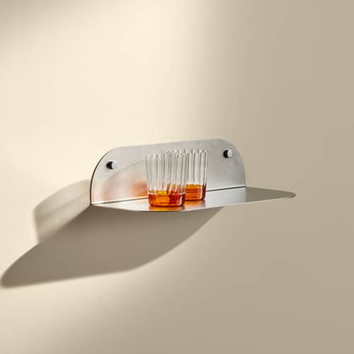 Tokyo Medium Shelf metal silver / L 40 cm - Maison Sarah Lavoine - Brushed stainless steel - Brushed stainless steel