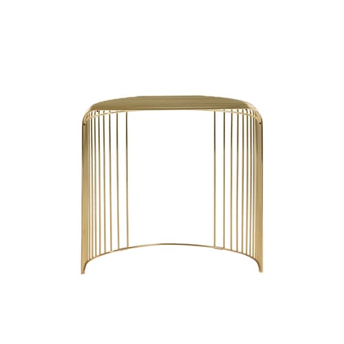 Tavolino d\'appoggio Curva metallo oro / 34 x 48 x H 45 cm - AYTM - Ottone - Acciaio