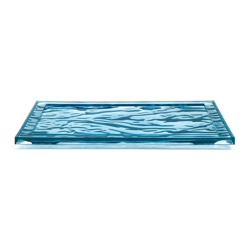 Dune Large Tray plastic material blue / 55 x 38 cm - PMMA - Kartell - Pale blue - PMMA