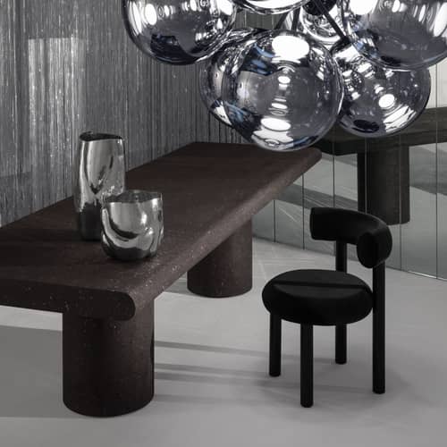 Vase Cloud TALL argent métal / Ø 21,5 x H 43,5 cm - Fait main - Tom Dixon - Aluminium poli - Aluminium poli