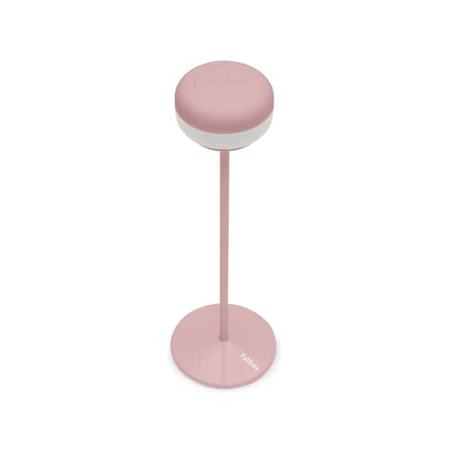 Cheerio LED Wireless rechargeable outdoor lamp metal pink / Ø 8 x H 26 cm - Fatboy - Powder pink - ABS, Silicone, Stainless steel