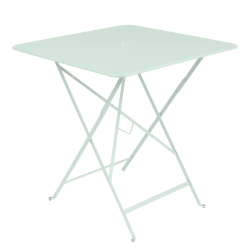Table pliante Bistro / 71 x 71 cm - Trou pour parasol - Fermob - Menthe glaciale - Acier laqué