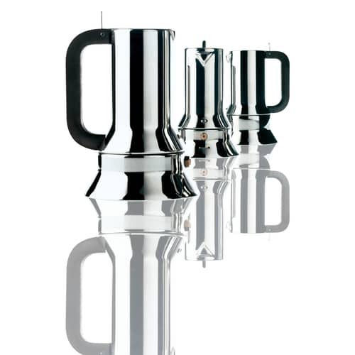Cafetière italienne 9090 métal / 1 à 3 tasses - Alessi - 1 à 3 tasses - Acier inoxydable