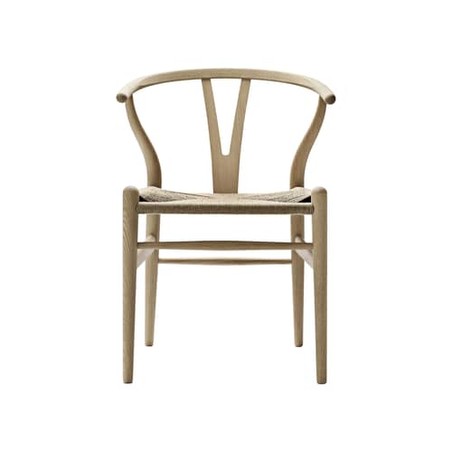 Chaise CH24 - Wishbone Chair / Hans J. Wegner, 1950 - Corde de papier - CARL HANSEN & SON - Chêne savonné FSC / Corde naturelle - Chêne massif savonné FSC, Corde en papier
