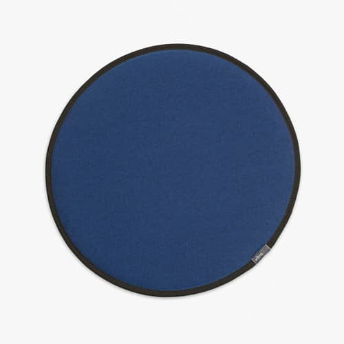 Coussin d\'assise Seat Dots tissu bleu / Ø 38 cm - Réversible - Vitra - Bleu / Bleu foncé - Mousse, Tissu