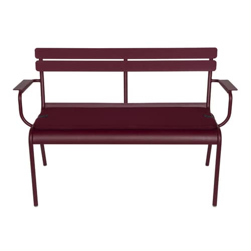 Cuscino per panca Color Mix tessuto viola / 106 x 35 cm - Fermob - Borgogna - Espanso, Tessuto acrilico