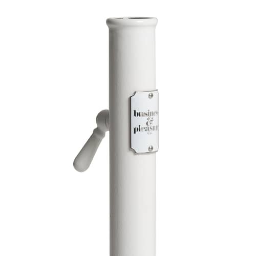 Pied de parasol The Classic métal blanc / 25 Kg - Pour mât de 2,5 à 5,08 cm - BUSINESS & PLEASURE - Blanc Antique - Acier carbone