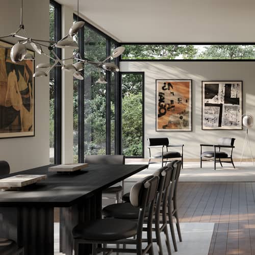 Poltrona lounge Nama pelle legno nero - 101 COPENHAGEN - Nero (pelle anilina) / Quercia nera - Espanso, Pelle anilina, Rovere massello